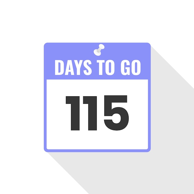 ベクトル 115 days leftのカウントダウンアイコンは115 days left to goという意味で115日残ったという意味のセールスアイコンという意味です