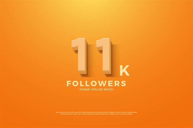 11k Followers with animated numbers