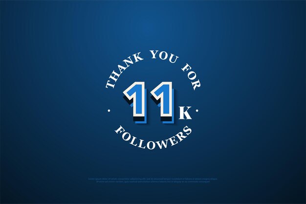 11k Followers with modern graffiti numbers