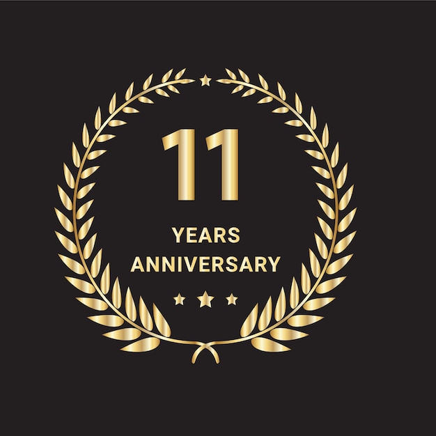 11th Years Anniversary Logo Design, 11 years anniversary
