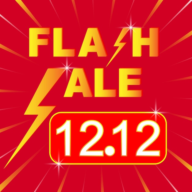 12.12 Flash Sale social media marketing background template 12 12 Flash Sale shopping poster banner