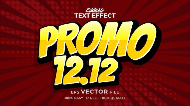 12.12 flash sale typography premium editable text effect