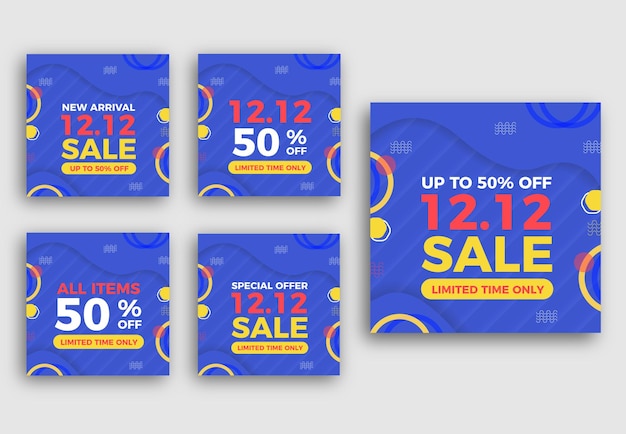 Vector 12.12 sale banner design for media promotions and social media promo