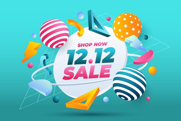 12 12 Sale Banner Promotion