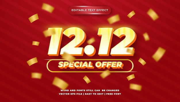 12 12 sale banner text effect