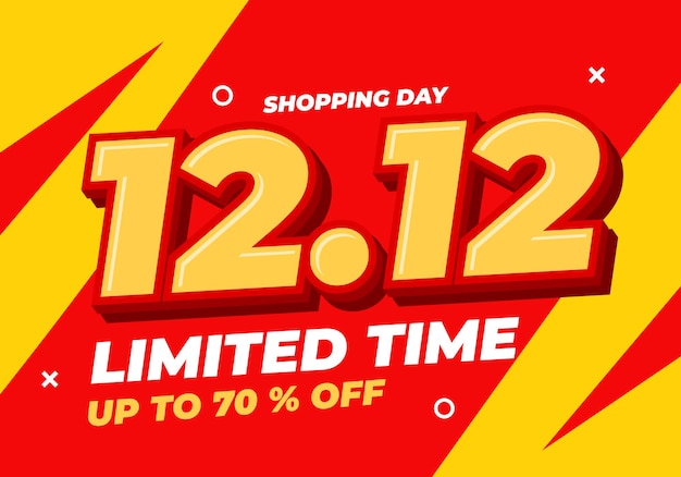 12.12 Shopping Day Banner Template design special offer discount Shopping day banner template