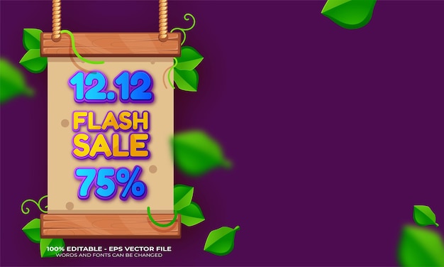 12.12 shopping day flash sale banner template design