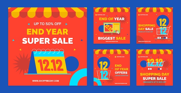 12.12 shopping day sales instagram posts collection