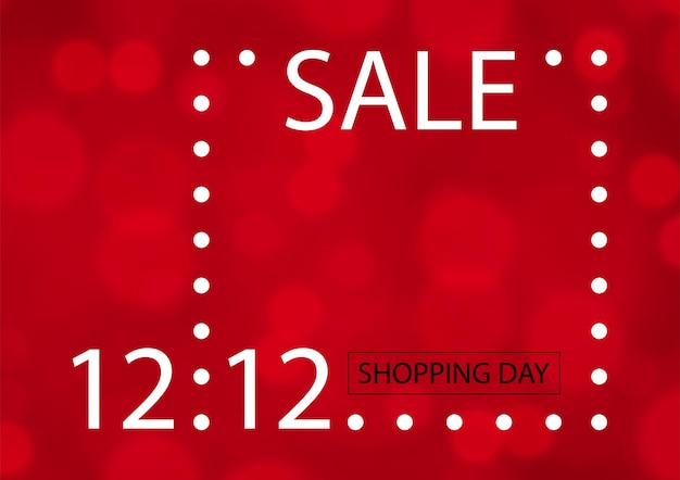 12.12 Winkelen dag verkoop poster of flyer ontwerp op kleur achtergrond voor spandoek, poster of website voor de wereldwijde winkel wereld dag 12 december voor online verkoop.