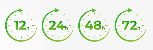 12 24 48 72시간 시계 화살표