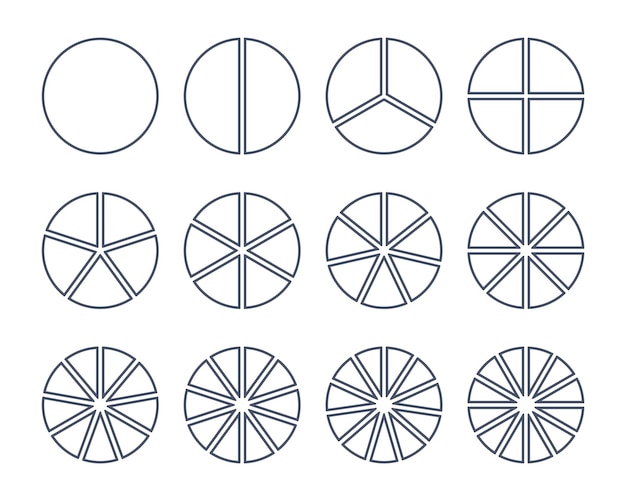 12 circles segments