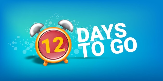 12 days to go banner design template