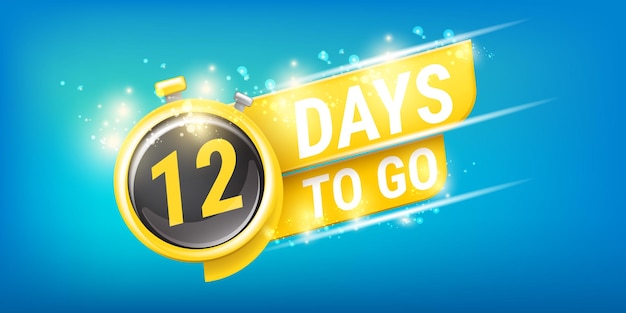 12 days to go banner design template