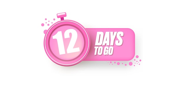 Vector 12 days to go banner design template