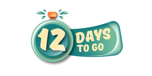 12 days to go banner design template