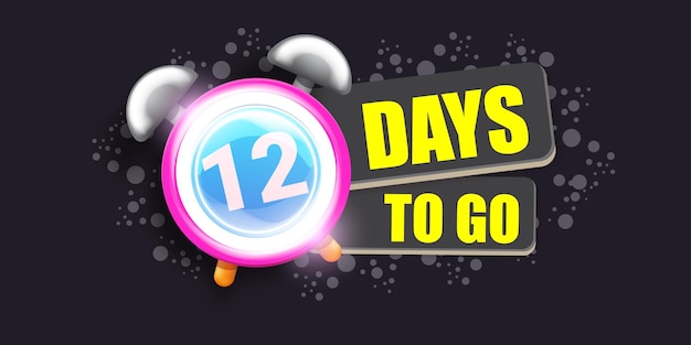 Vector 12 days to go banner design template