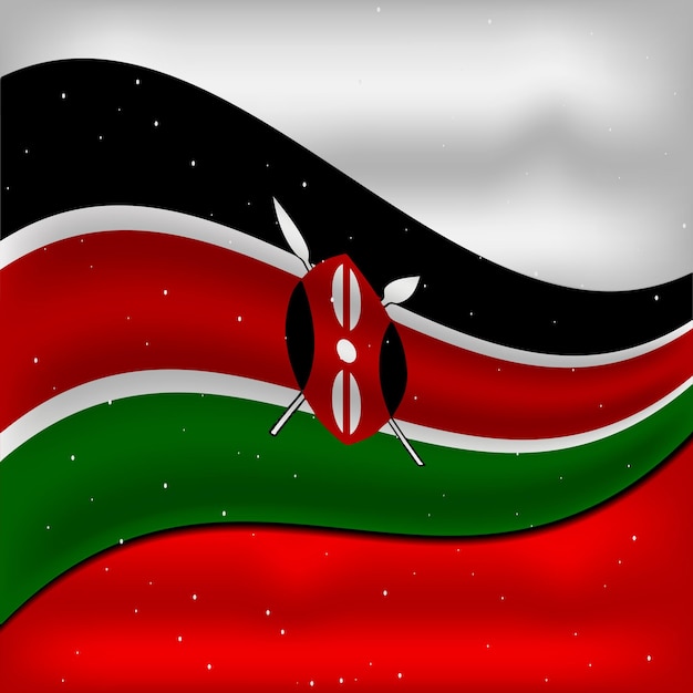 Vector 12 december kenya independence day flag design