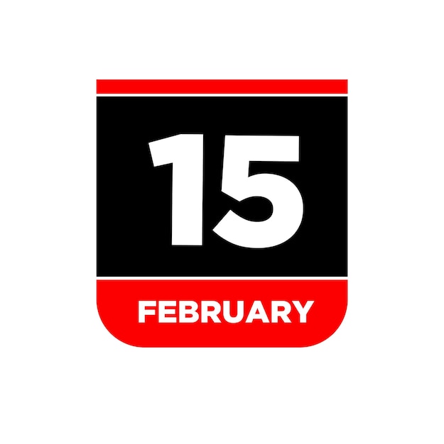 12 feb calendar day vector icon