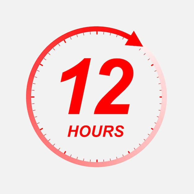 12 hour vector icon Vector