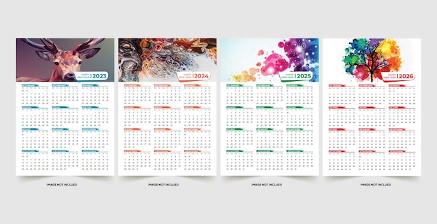 12 maanden kalender 2023, 2024, 2025, 2026, week start maandag corporate design planner sjabloon