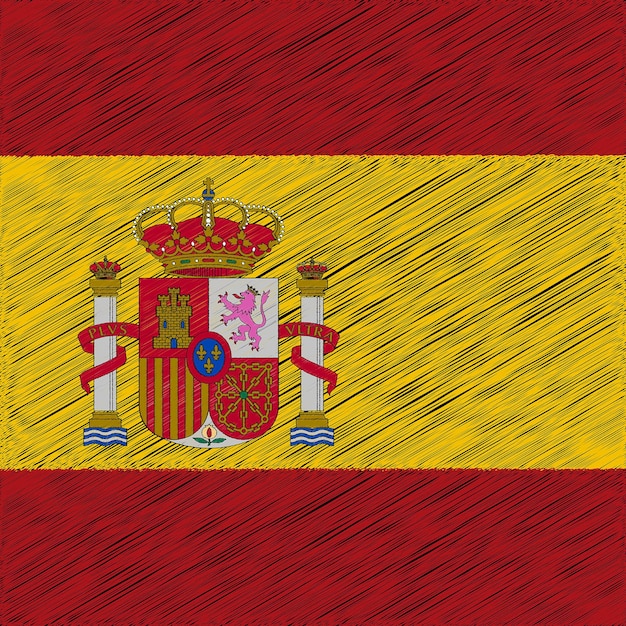 12 October Spain National Day Flag Design