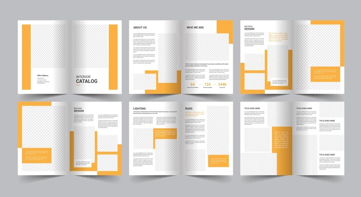Vector 12 page interior brochure template