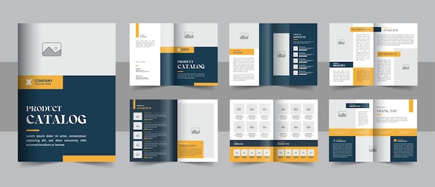 12 pages company product catalog or portfolio template design
