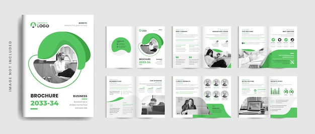 12 pages corporate professional business brochure design template