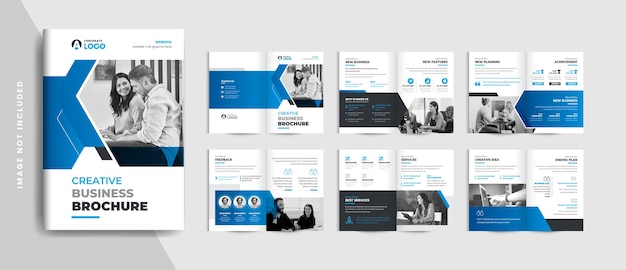 12 pagina's zakelijke professionele zakelijke brochure ontwerpsjabloon