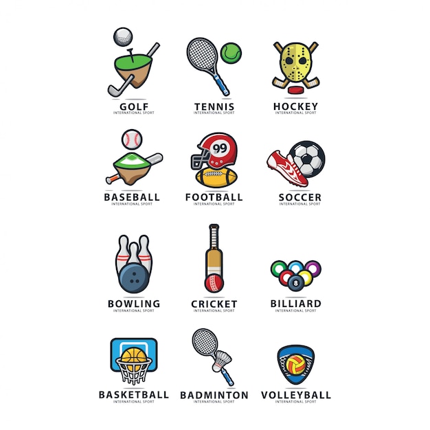 12 sport logo vector