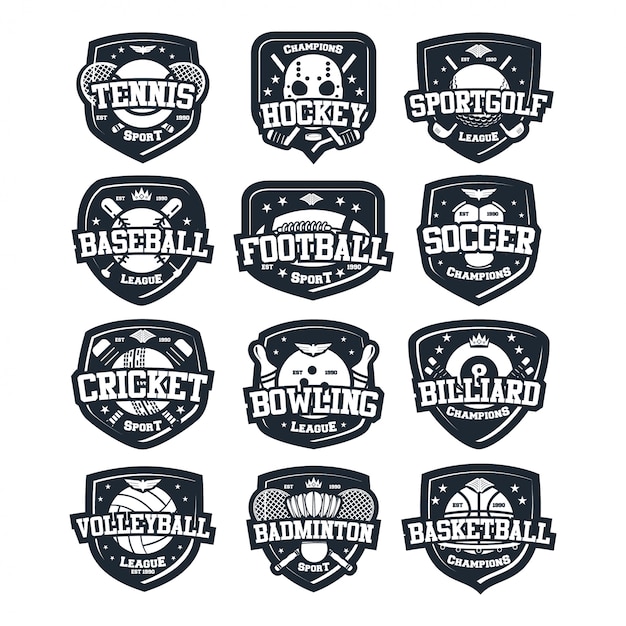 12 Sport logo vector