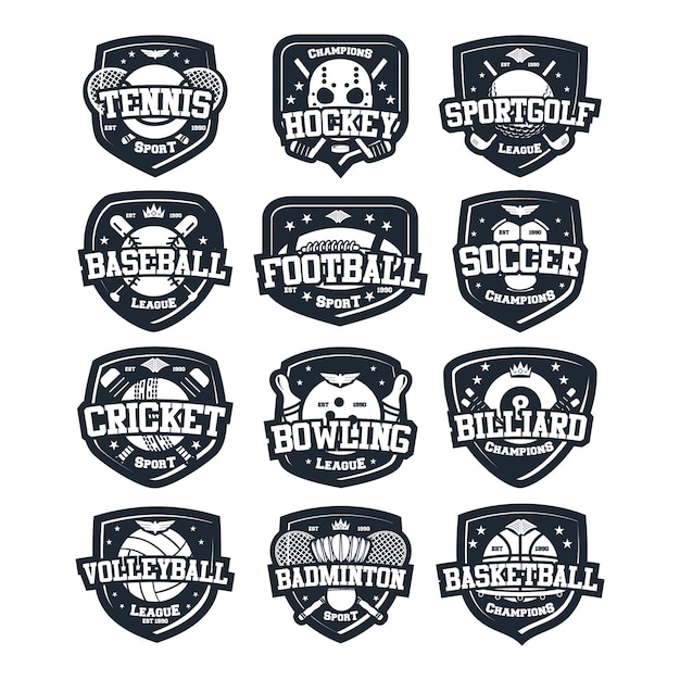 12 sport logo vector