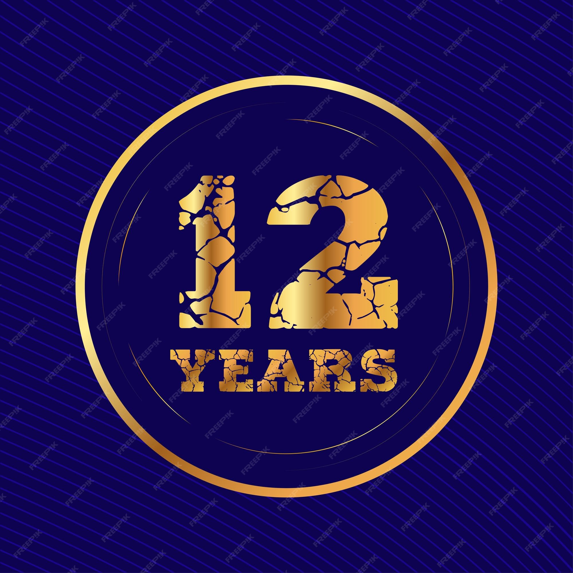 Template Number 12th Anniversary Celebrating Classic Logo Vector  Illustration Royalty Free SVG, Cliparts, Vectors, and Stock Illustration.  Image 84633190.