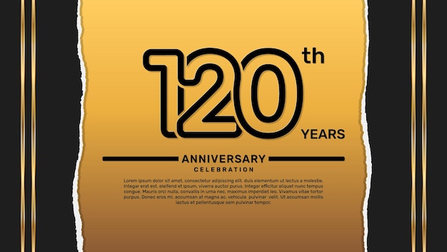 120 year anniversary celebration design template