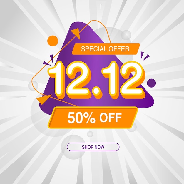 1212 flash sale shopping day vector design