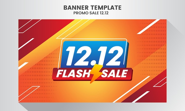 1212 Shopping Day Flash Sale Super Sale Banner Template design special offer discount