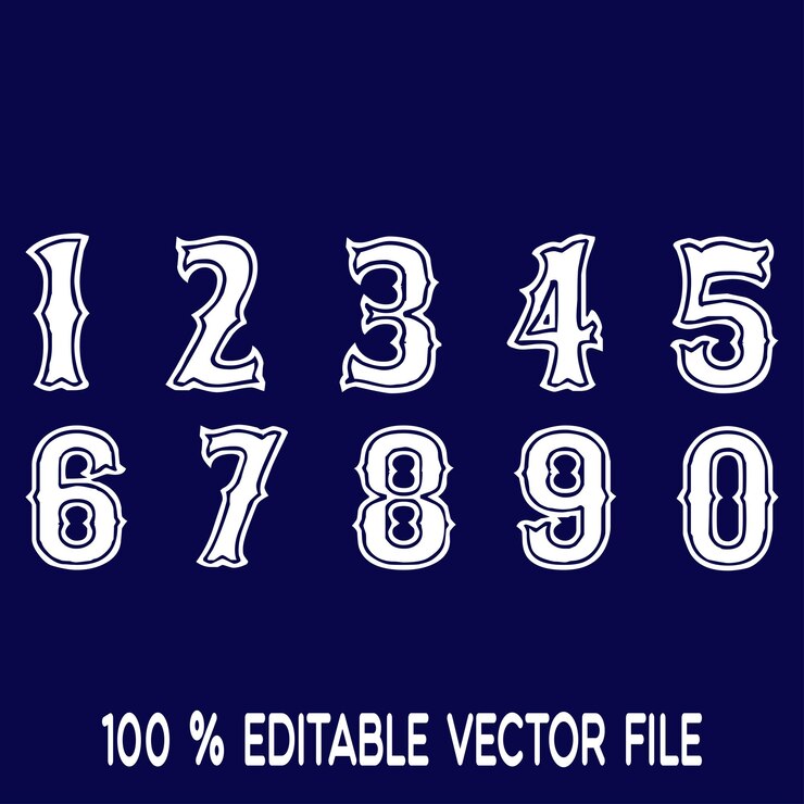 Vector 1234567890, 숫자, 타이포그래피, 티셔츠, 그래픽, 터