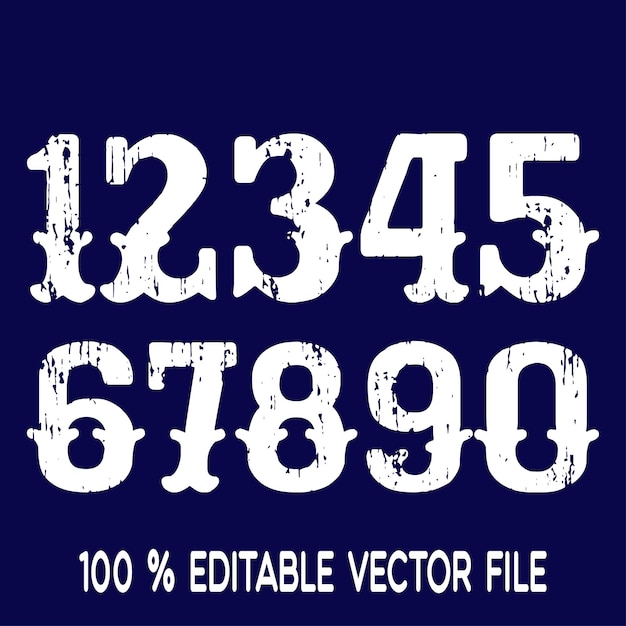 1234567890 numbers typography tshirt graphics vectors