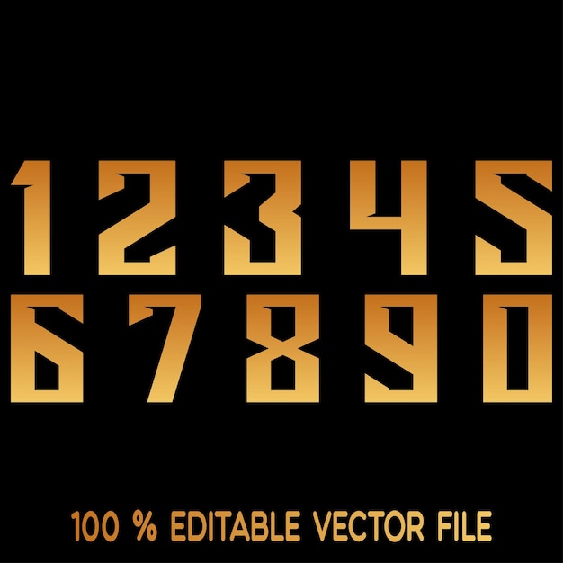 Vector 1234567890 numbers typography tshirt graphics vectors