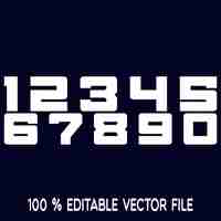 Vector 1234567890 numbers typography tshirt graphics vectors