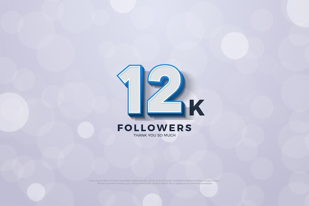 12k followers with blue trim