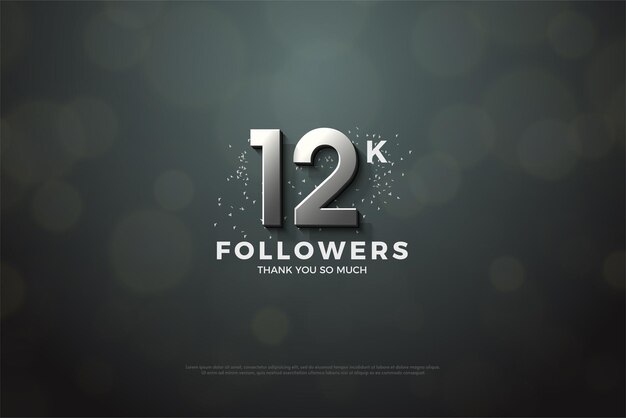 12k followers with silver number