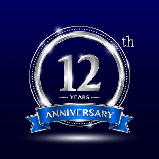 Premium Vector  Number 12 logo icon design, 12nd birthday logo number,  anniversary 12