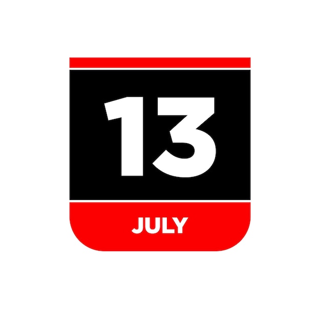 Вектор 12 июля день значок день 12 июля календарь