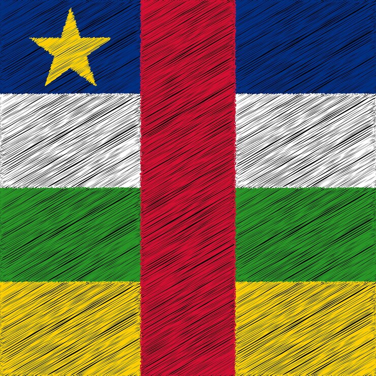 Vector 13 august central african republic independence day flag design