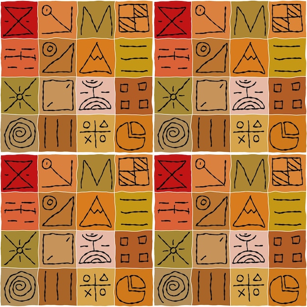 13 YKW abstracte doodle naadloze patroon hand getrokken