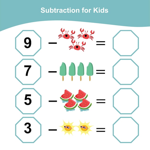 130 Subtraction for Kids