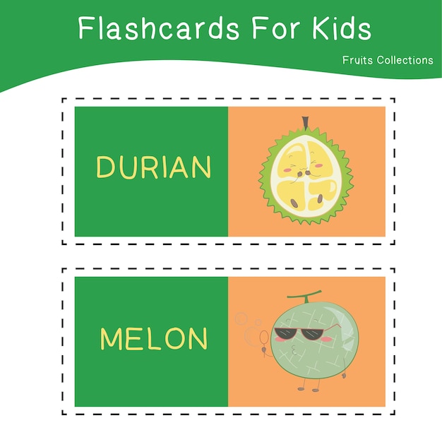 Vector 131 fruit flashcards