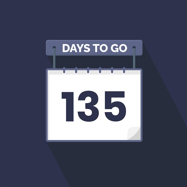 135 dagen om terug te tellen voor de verkoop promotie 135 dagen om te gaan promotie verkoop banner