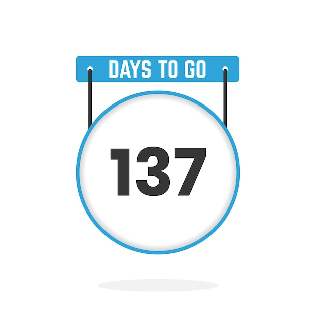 Vector 137 days left countdown for sales promotion 137 dagen over om te gaan promotionele verkoopbanner